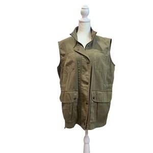 Current/Elliott Olive Green Utility Vest - Sleeveless Safari‎ Military